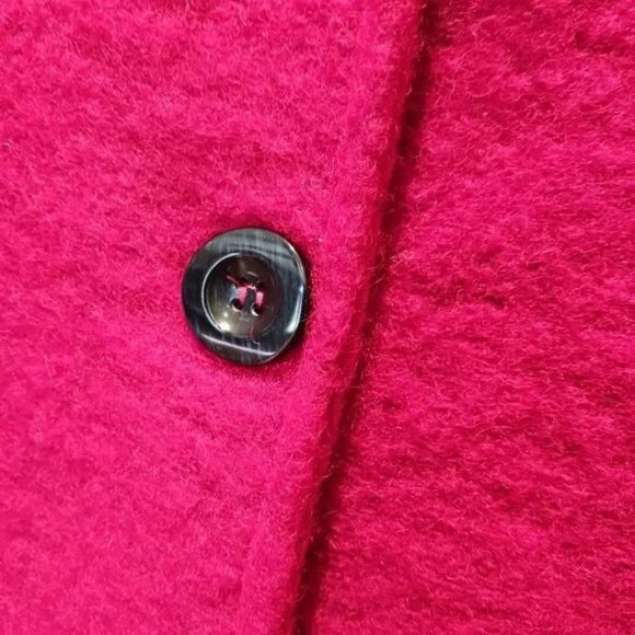 NWOT Autumn Fall Red WOOL Blend MADE IN ITALY Overcoat Jacket Sz M - Picture 7 of 7